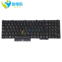 Teclado para notebook lenovo thinkpad p50 p70, teclado preto iluminado, com iluminação de fundo, sn20k85120 8a9000r, novo 2024 - compre barato