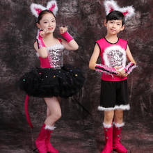 cute summer cat cosplay costumes for kids animal clothing School dance wear Carnival clothes Children's Day Party supplies 2024 - buy cheap
