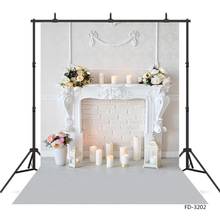 Wedding Pictures Flower Candle Fireplace Background Decor For Baby Shower Child Portrait Photography Backdrop Photo Studio Props 2024 - buy cheap