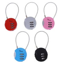 3.7*9cm Suitcase Luggage Metal Code Lock 3 Dial Digit Password Combination Padlock Mini Coded Keyed Anti-Theft Locks 2024 - buy cheap