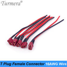 Plugue fêmea do conector da tomada de turmera t com o comprimento do fio 15cm do silicone 16awg para o uso da bateria 36v 48v da bicicleta elétrica de 18650 32650 21700 2024 - compre barato