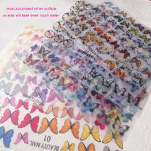 1 sheet 54pcs 3d Butterfly Nail Art Stickers Sliders Flowers Full Cover Nail Water Transfer Decals Tattoo Foils Decorations 2024 - buy cheap