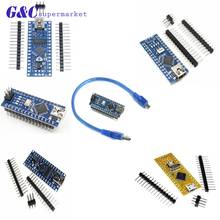 Microcontrolador nano v3.0 atmega168/328p/5v 16m, para arduino atf com carregador, compatível com eletrônicos diy 2024 - compre barato