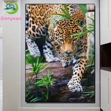 Full drill Square round animal 5D DIY Diamond Painting "leopard" 3D Embroidery Cross Stitch Mosaic Set crystal beads Home Decor 2024 - buy cheap