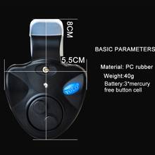 Рыболовный электронный светодиодный светильник с сигнализацией, громкий звонок, сирена, индикатор, зажим, удочка, черная доска, аксессуары для рыбы 2024 - купить недорого