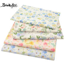 Booksew Light Colored Floral Series 100% Cotton Twill Fabrics for Sewing Quilting DIY Handicrafts Patchwork Cloth Home Textile 2024 - buy cheap