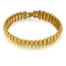 Pulseira feminina ouro fosco, bracelete feminino com corrente 2024 - compre barato