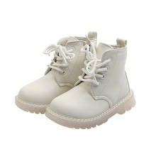 Детские ботинки для верховой езды, демисезонные ботильоны, модная детская повседневная обувь для девочек, высококачественные кожаные ботинки для мальчиков 2024 - купить недорого