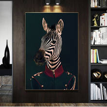 Animals Gentleman Zebra Canvas Painting Zebra In A Suit Posters and Prints Wall Art Pictures for Living Room Wall Decor Cuadros 2024 - buy cheap