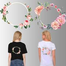 Parches de flores de belleza para planchar en la ropa, pegatinas térmicas de Moda de Primavera para mujer, parches de transferencia de calor para camiseta DIY, raya en la ropa 2024 - compra barato