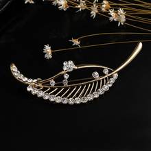 New Wedding Brooch Pins Women Bridal Lead Crystal Brooches Clips Pin Birds Brooch 2024 - buy cheap