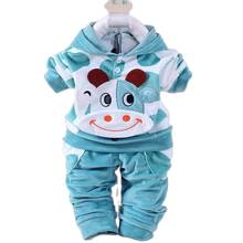 Newborn Baby Boys Girls Clothes 2021 Autumn Winter Velvet Hoodie+Pant Outfit Kids Costume Suit Infant Clothing Set Vestido 2024 - buy cheap