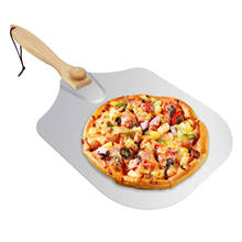 Aluminum Pizza Peeling Shovel With Wooden Handle Folding Cake Shovel Baking Tool Cheese Knife Peeler Lifting Tool Pizza Shovel 2024 - buy cheap