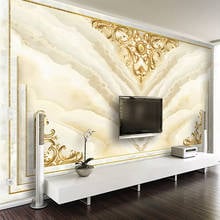 Custom Self-Adhesive Waterproof Wallpaper European Style 3D Marble Pattern Luxury Home Decor Living Room TV Sofa 3D Wall Sticker 2024 - buy cheap