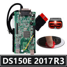 Диагностический сканер del⑨ Ds150e 2017R3, прибор для диагностики Ds150e 2017R3, с функцией Bluetooth, Vd, CD, Obd2, с чехлом и бесплатной активацией ключей 2024 - купить недорого