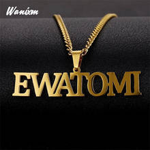 Customized Name Letter Necklaces for Women Personalized Initial Gold Chain Stainless Steel Necklace Nameplate Jewelry 2024 - buy cheap