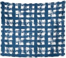 Watercolor Pattern Blue and White Checkered Gingham Abstract Brush Tapestry Home Decor Wall Hanging for Living Room Bedroom Dorm 2024 - buy cheap