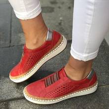 Women Flats Shoes Platform Sneakers Slip On Flat Flock Ladies Hollow Out Breathable Casual Fashion Shoes Women Creepers 2024 - buy cheap