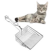 Cuchara de acero inoxidable para arena de gatos, caja de arena para mascotas, pala de limpieza para el hogar, recogedor de residuos, Gato, accesorios para cajas 2024 - compra barato