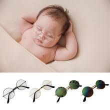 Newborn Baby Boy Girl Flat Glasses Photography Props Gentleman Studio Shoot Kids Eye Glasses Frame 2024 - buy cheap
