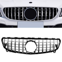 Chrome Silver Car Front Bumper Grille GTR Style Mesh Grill ABS For Mercedes Benz A-Class W176 A200 A250 A45 2016 2017 2018 2024 - buy cheap