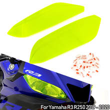 Faro delantero de motocicleta Yamaha YZF-R3 R25, Protector de pantalla, lente acrílica, R3, R25, 2019, 2020, 2019 2024 - compra barato