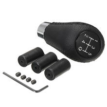 1pc Plastic PU Leather Car Auto 6 Speed Manual Gear Shifter Stick Shift Knob Lever 3 Gear Cap With Wrench Screws Adapters Parts 2024 - buy cheap