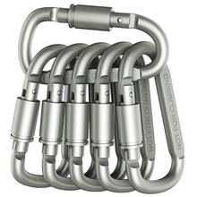 5Pcs Clip Outdoor Buckle keychain chain screw Hang Quickdraw Carabiner Climb Camp survive Hike Snap Hook Clasp Aluminum 2024 - buy cheap