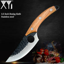 XYj-cuchillo de carnicero de acero inoxidable 5,5, hoja de Agujero hueco con mango de madera, para deshuesar, cortar carne, pescado, herramientas de cocina 2024 - compra barato