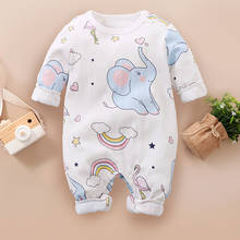 Baby Rompers Newborn Clothing Cartoon Elephant Long Sleeve Cotton Infant Costume Boy Girl Jumpsuit Toddler Fall Clothes Babygrow 2024 - buy cheap