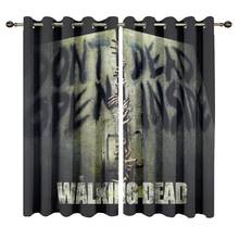 Cortinas modernas para sala de Estar, comedor, dormitorio, estampado de The Walking Dead, cortinas decorativas personalizadas para ventana 2024 - compra barato