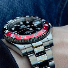 Часы мужские, механические, водонепроницаемые, из нержавеющей стали, с керамическим циферблатом, 100 м 2024 - купить недорого