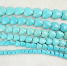 Natural stone Heart-shaped Turquoises Quartz crystal Beads for diy Jewelry Making Bracelet Necklace Accessories 2024 - buy cheap