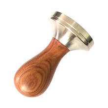 Wooden Espresso Coffee Tamper 51mm/58mm Stainless Steel Flat Base JAN88 2024 - buy cheap