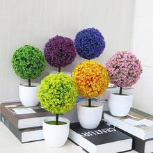 Artificial Potted Ornament Topiary Ball Shape Bonsai Fake Plant Small Tree Pots For Home Decoration Hotel Garden Decor Bonsai 2024 - buy cheap