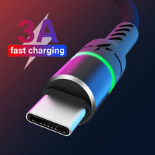 Cable de carga rápida LED 3A Micro USB tipo C, Cable de carga rápida para Samsung S10, S9, S8, S7, S6, Xiaomi mi 10, 9, USB-C 2024 - compra barato