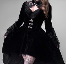 kawaii girl gothic lolita op loli cosplay Princess tea party sweet lace puff sleeve dress vintage cute highwaist victorian dress 2024 - buy cheap