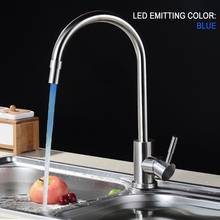 7 Colors LED Water Faucet Stream Light Changing Glow Shower Stream Tap Head Pressure Temperature Sensor Bathroom no converter 2024 - buy cheap