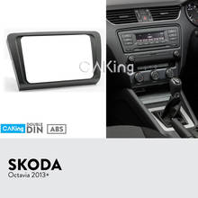 Panel de Radio Fascia para coche SKODA Octavia 2013 +, Kit de ajuste para tablero, instalación de placa facial, cubierta de consola, bisel, adaptador ESTÉREO 2024 - compra barato