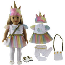 Модная Одежда для кукол Комплект Одежда для игрушек наряд для 18 дюймов американская кукла Повседневная одежда многих Стиль для выбора X115 2024 - купить недорого