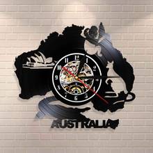 Sydney Opera House Kangaroo Koala Crocodile Australia Characters Australia Symbols Wall Art Wall Clock Vinyl Record Wall Clock 2024 - buy cheap