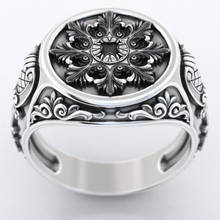 Модные Винтажные кольца из нержавеющей стали для мужчин ювелирные изделия в стиле панк ретро Таинственный тотем мужской серебряный Цвет кольцо в стиле «хип-хоп» полосы для пальца 2024 - купить недорого