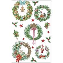 Five christmas wreaths patterns counted 11CT 14CT 18CT Cross Stitch Sets DIY Chinese Cross-stitch Kits Embroidery Needlework 2024 - buy cheap