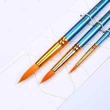 3 Pcs/Set For Painting  Double Color Nylon Hair Paint Brushes Supplies Multi-function 2Color Watercolor Paint Pen Wooden Handle 2024 - buy cheap