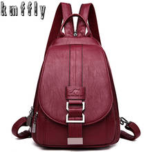 Mochila Vintage de cuero para mujer, bolso escolar de alta calidad, de viaje, en 6 colores 2024 - compra barato