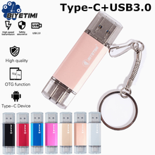 USB-флеш-накопитель Biyetimi, OTG, USB Type-C, флеш-накопитель 256 ГБ, 128 ГБ, 64 ГБ, 32 ГБ, 16 ГБ, USB-накопитель 3,0, флеш-накопитель для устройств Type-C 2024 - купить недорого
