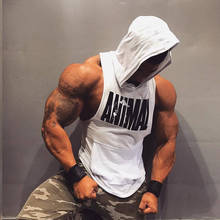 2020 New Men Bodybuilding Cotton Tank top Gyms Fitness Hooded Vest Sleeveless Shirt Summer Casual Fashion Workout Brand Clothing 2024 - buy cheap