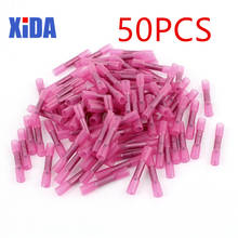 50Pcs Red 22-18 AWG 0.5-1.5mm Heat Shrink Butt Cable Wire Crimp Connector Electrical Terminals Quick Connect Connector BHT1.25 2024 - buy cheap