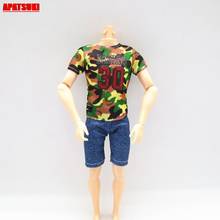 1Set 30 Number Print T-shirt Short Denim Jeans Pants For Ken Doll Outfits Clothes for 1/6 Prince Ken Boy Men Doll Playhouse Toys 2024 - buy cheap