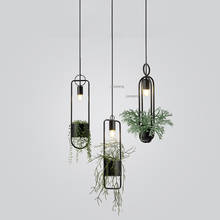 Luces LED colgantes modernas, lámpara Industrial de viento para LOFT, comedor, decoración creativa de plantas, iluminación 2024 - compra barato